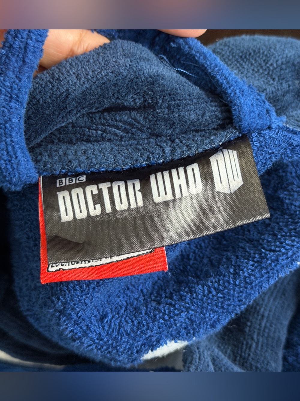 Robe Factory Dr Who Tardis ADULT ONE SIZE Blue Terry Cloth Belted Robe - Picture 5 of 9